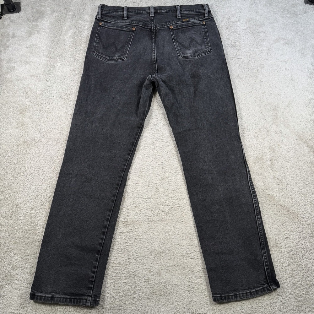 Wrangler Jeans Men 34x30 (Fit 32x30) Black Straight Leg 4020 Western Rodeo Denim - Picture 7 of 9